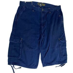 Coogi Cargo Shorts – Men’s Size 40 – Navy Blue – Multi‑Pocket – Vintage